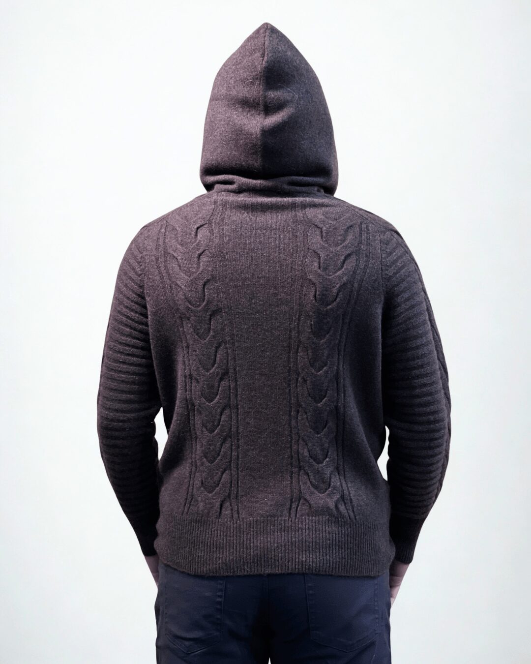 Men's Yak Down Full-Zip Cable Hoodie - image 2
