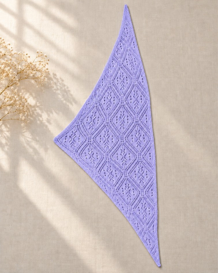 Cashmere Pointelle Triangle Scarf