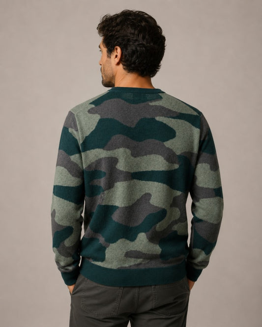 Men's Camouflage Crew Neck Sweater - image 2