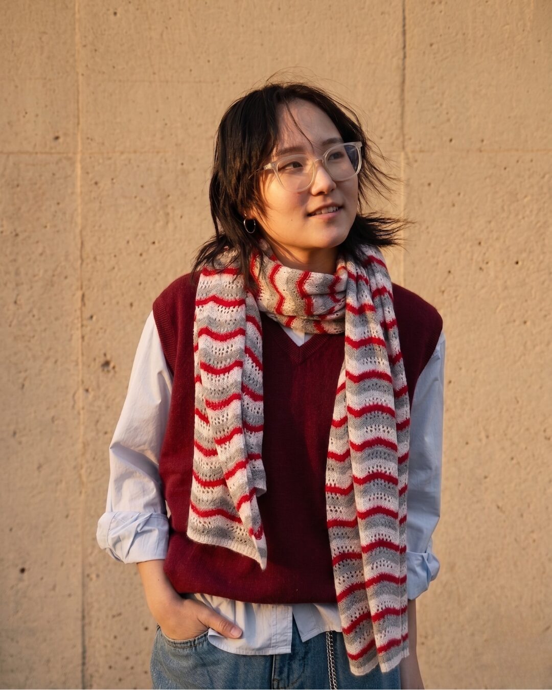 Wavy Knit Blanket / Shawl