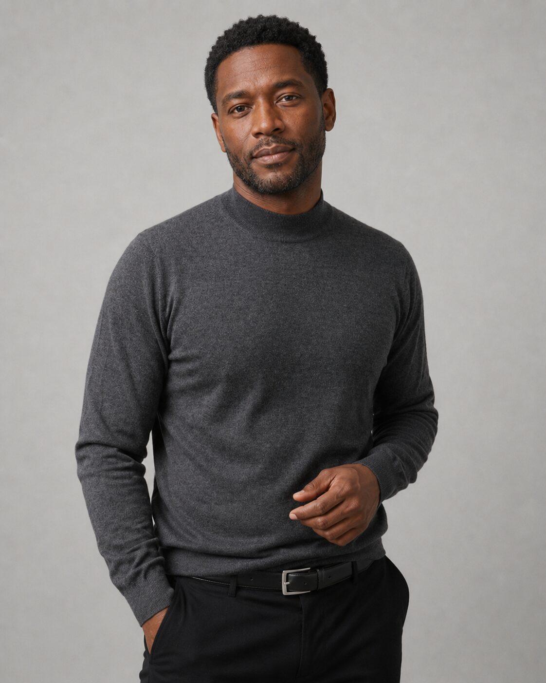 The Silk Cashmere Mock Neck
