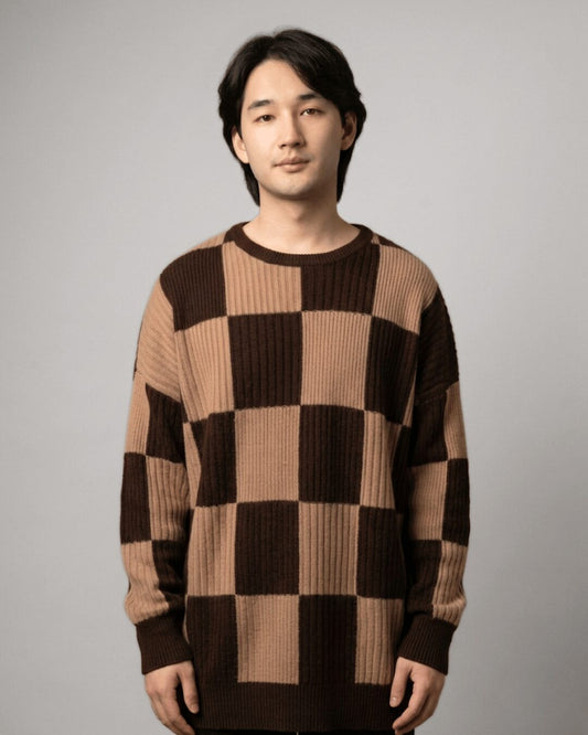 Artisan Checkered Cashmere Sweater - image 2