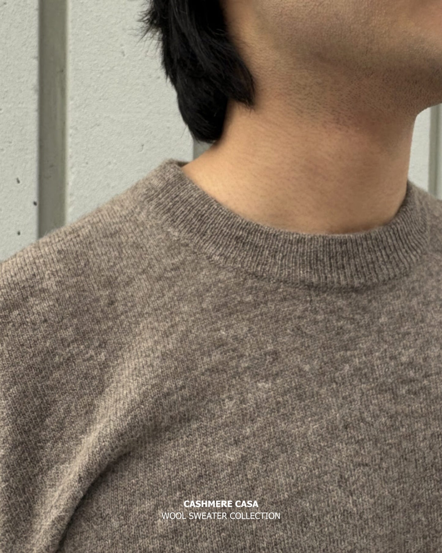 Men's Simple Wool C-Neck - image 3