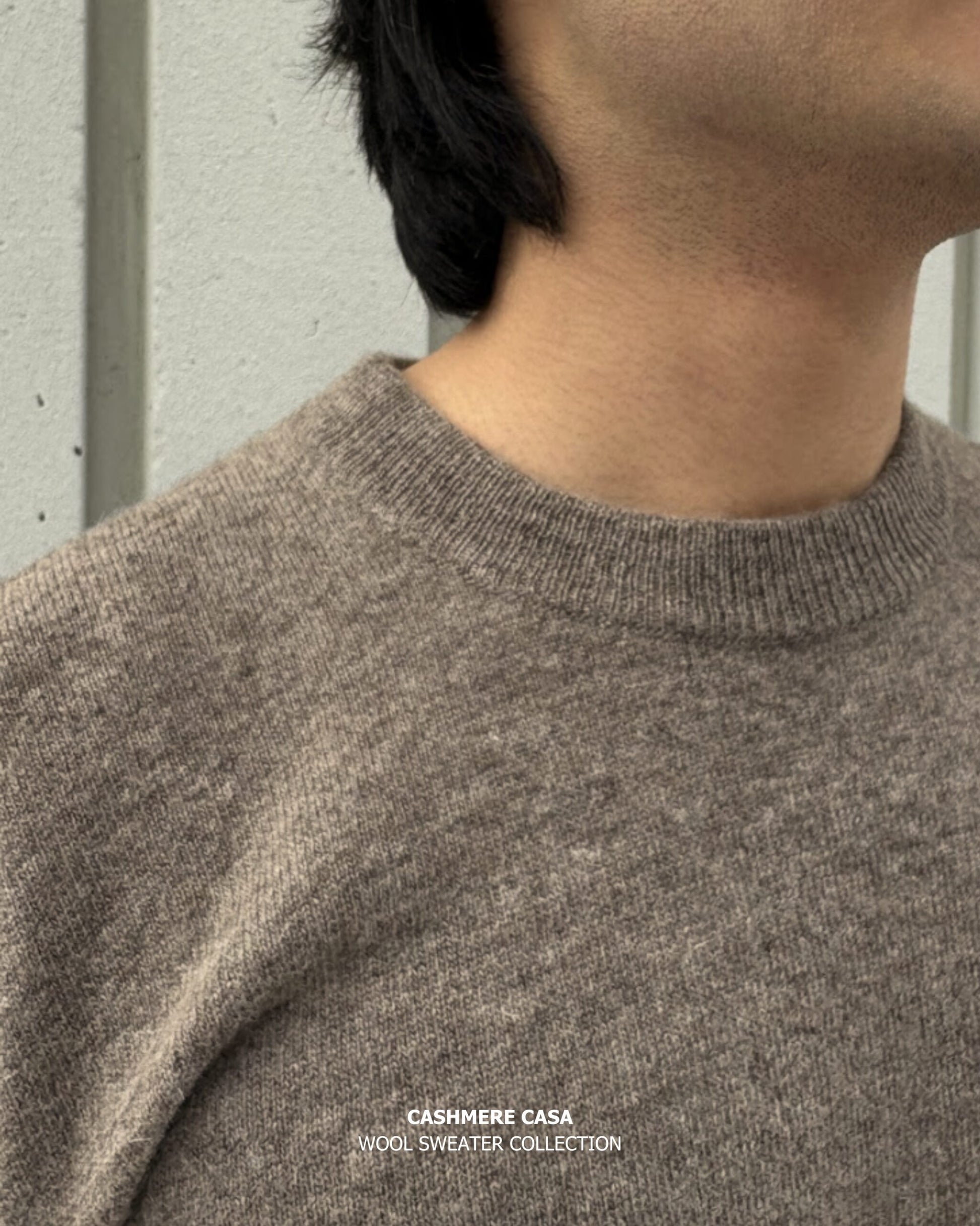 Men's Simple Wool C-Neck - image 3