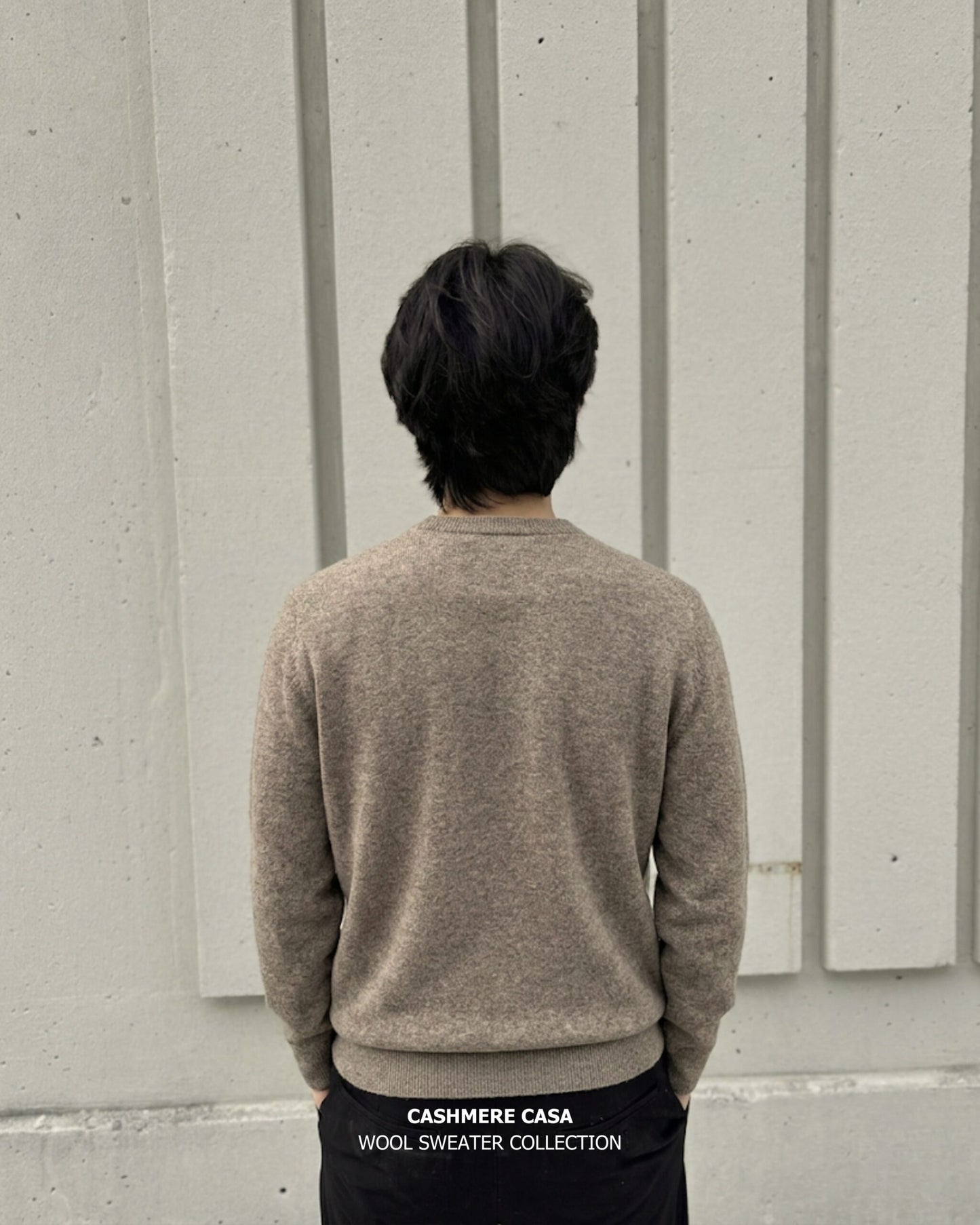 Men's Simple Wool C-Neck - image 4