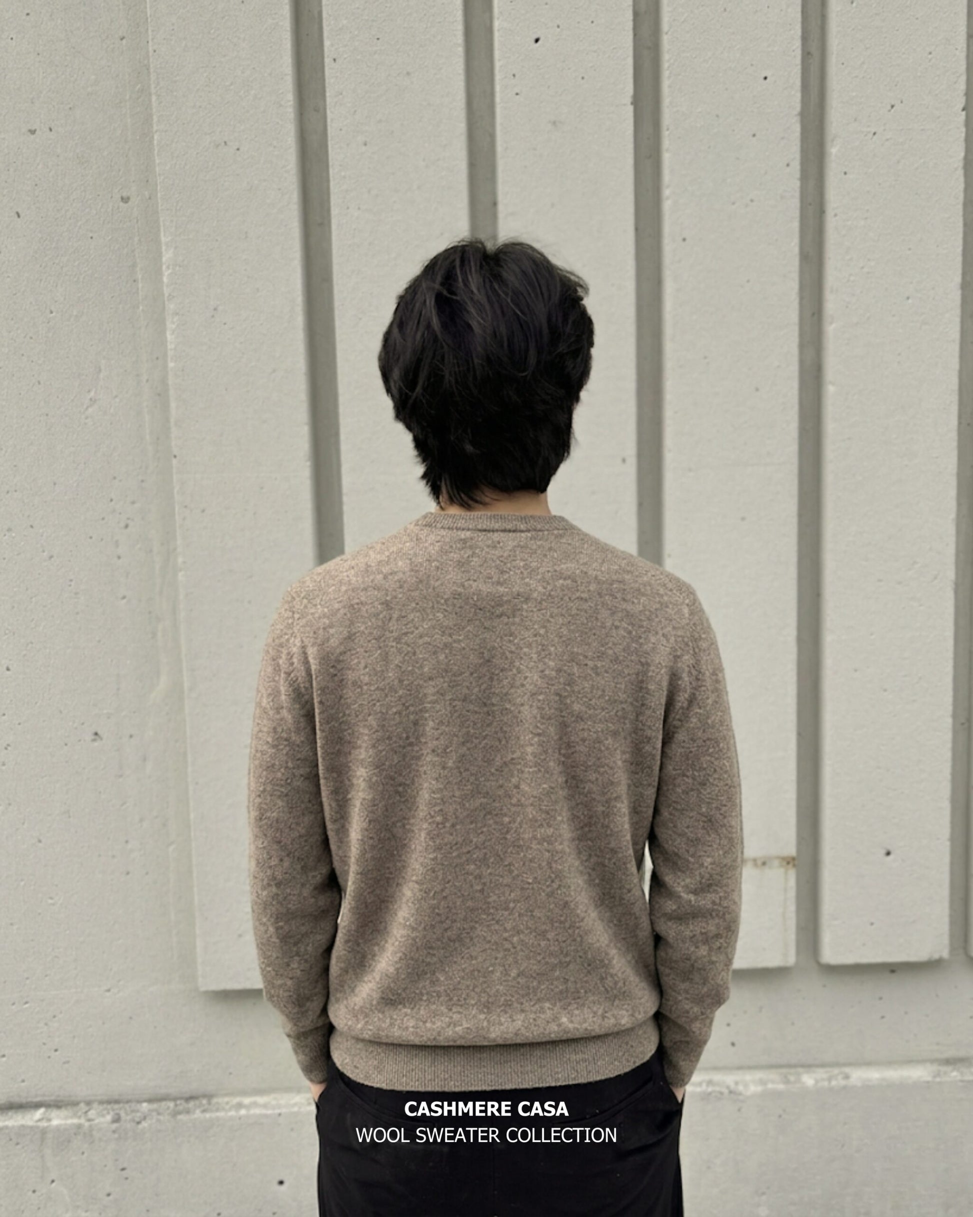 Men's Simple Wool C-Neck - image 4