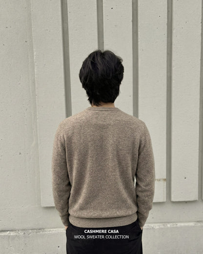 Men's Simple Wool C-Neck - image 4