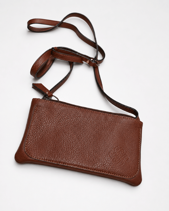 Classic Minimalist Leather Crossbody Pouch - image 2