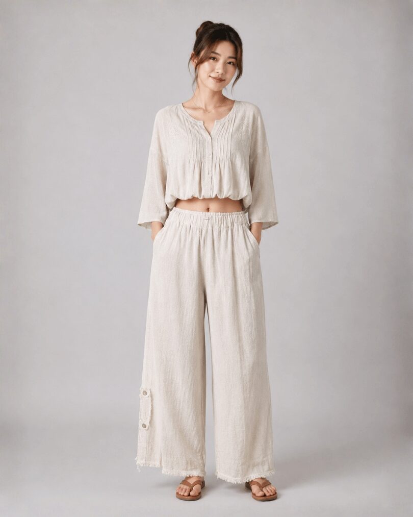 Linen Ease Wide-Leg Pants - image 3