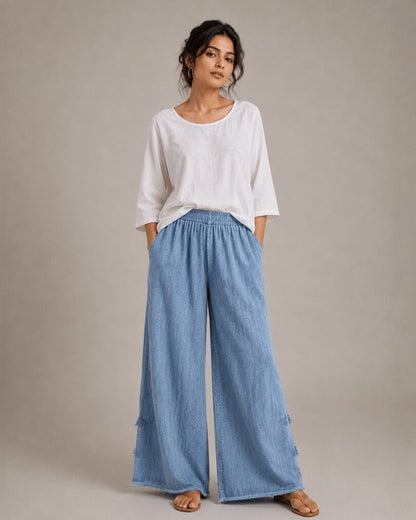 Linen Ease Wide-Leg Pants - image 2