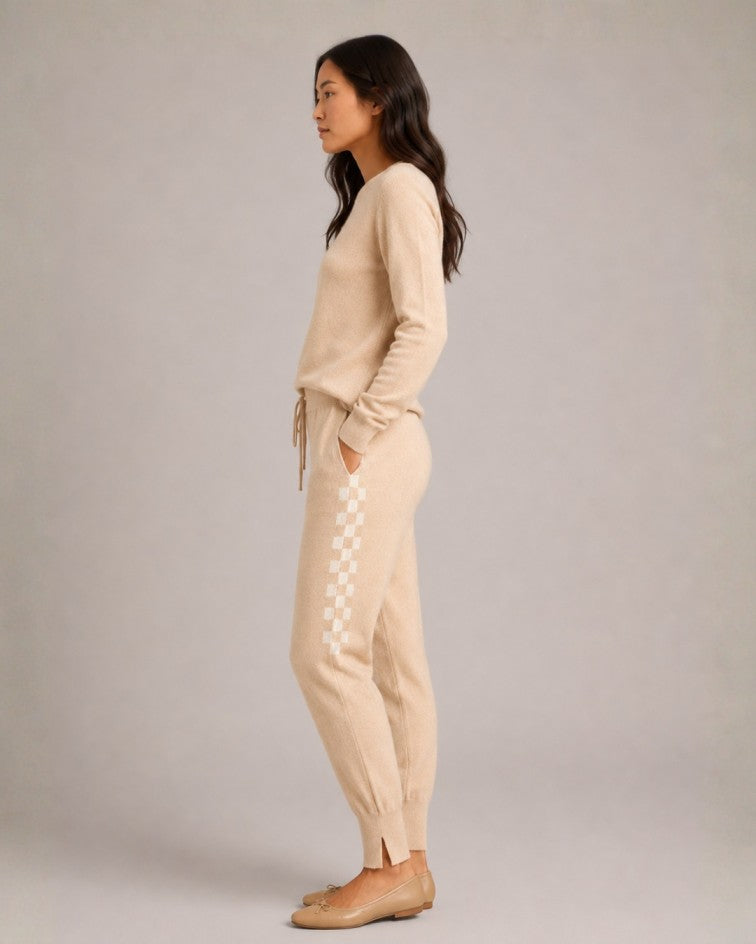 Cashmere Checker Stripe Jogger - image 4