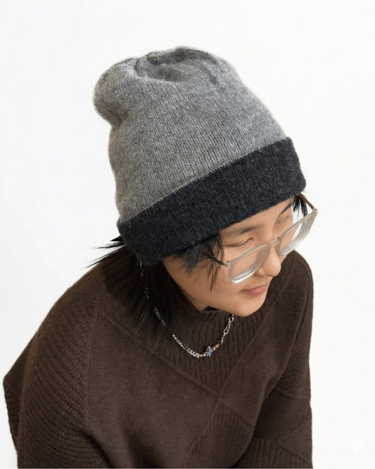 Reversible Alpaca Wool Beanie