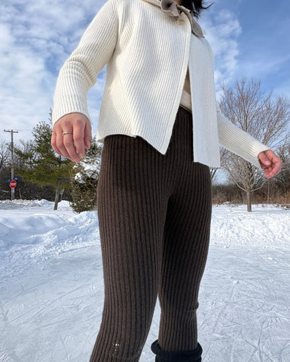 Mongolian Yak Down Ribbed Leggings - image 2