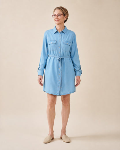 Belted Shirt Dress