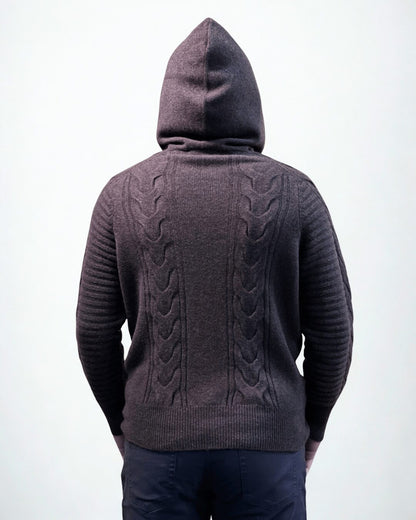 Men's Yak Down Full-Zip Cable Hoodie - image 2