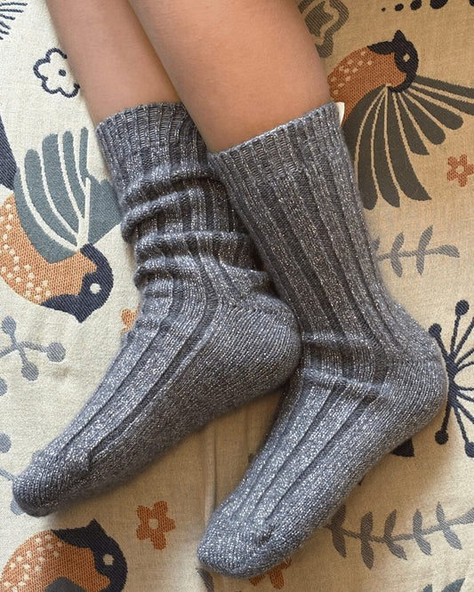 Double-Layered  Mongolian Cashmere Soft Bed Socks
