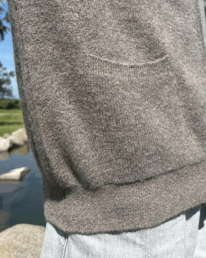 Men’s Mongolian Khangai Sheep Wool Zip Cardigan