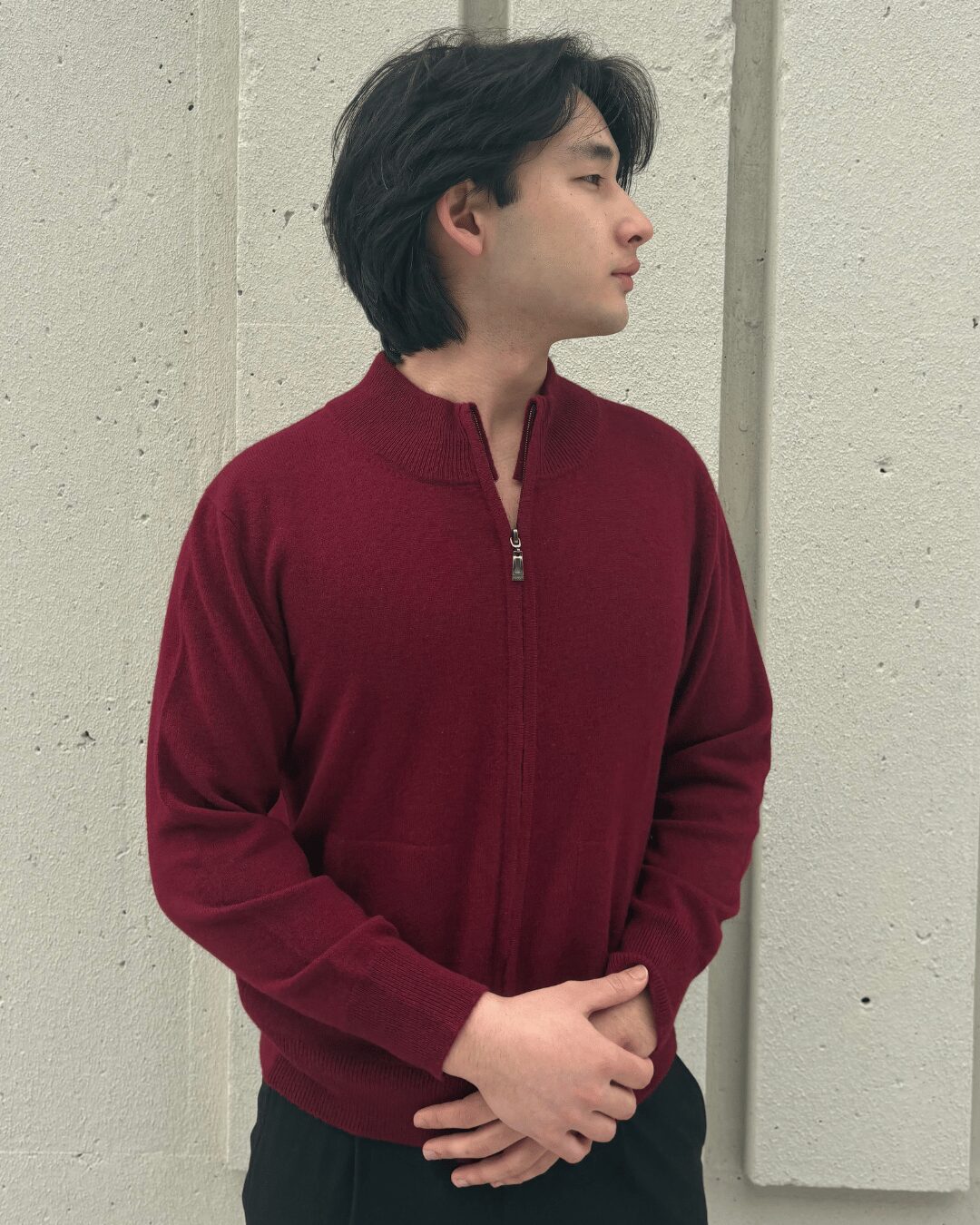 Cashmere Unisex Zip Cardigan - image 6