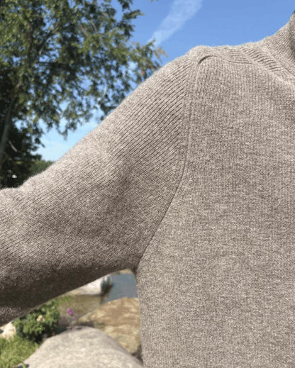 Men’s Mongolian Khangai Sheep Wool Zip Cardigan