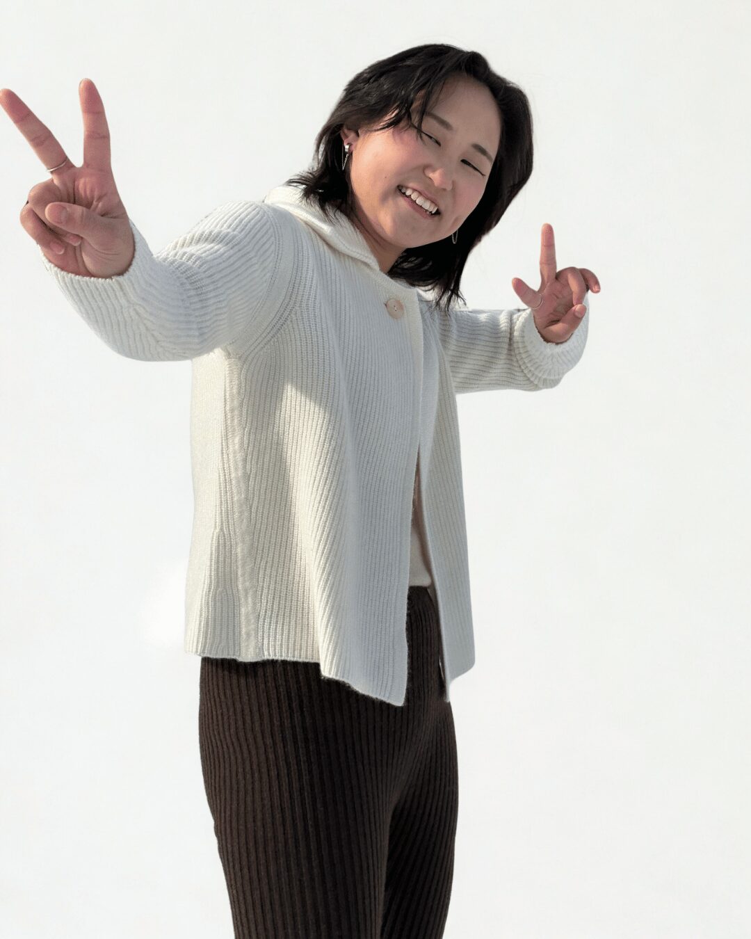 Cashmere Cardigan Poncho - image 2