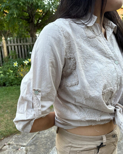 Flower Embroidered Blouse - image 3