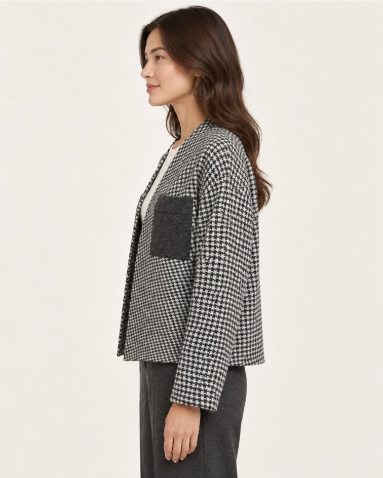 Reversible Mongolian Wool Jacquard Jacket