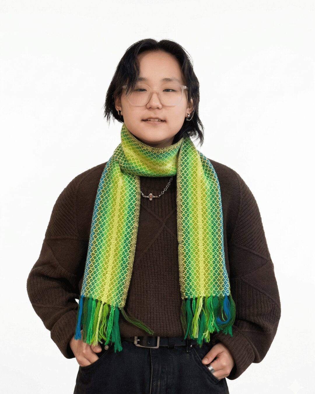 Multi color, Fun Alpaca Wool Scarves - image 2
