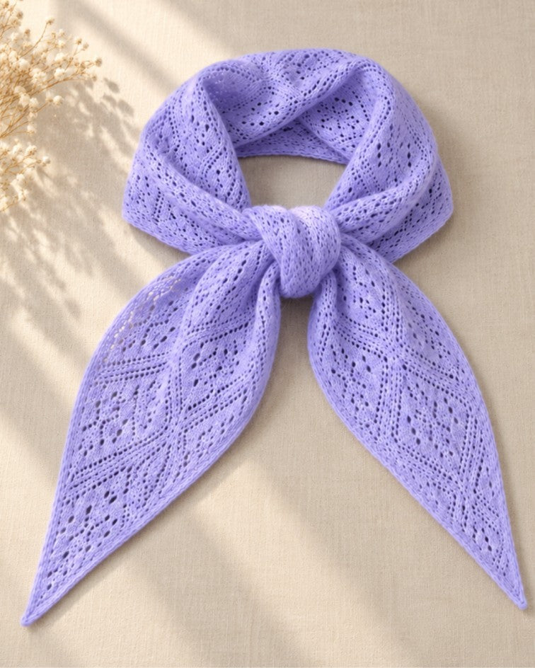 Cashmere Pointelle Triangle Scarf