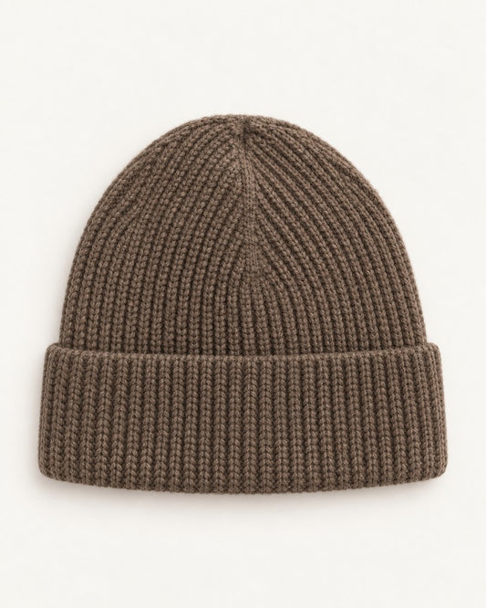 Mongolian Yak Down Ribbed Beanie