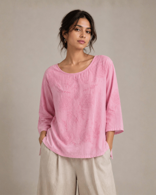 Embroidered Shirt With Sleeve - image 2