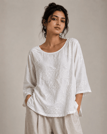 Embroidered Shirt With Sleeve - image 3