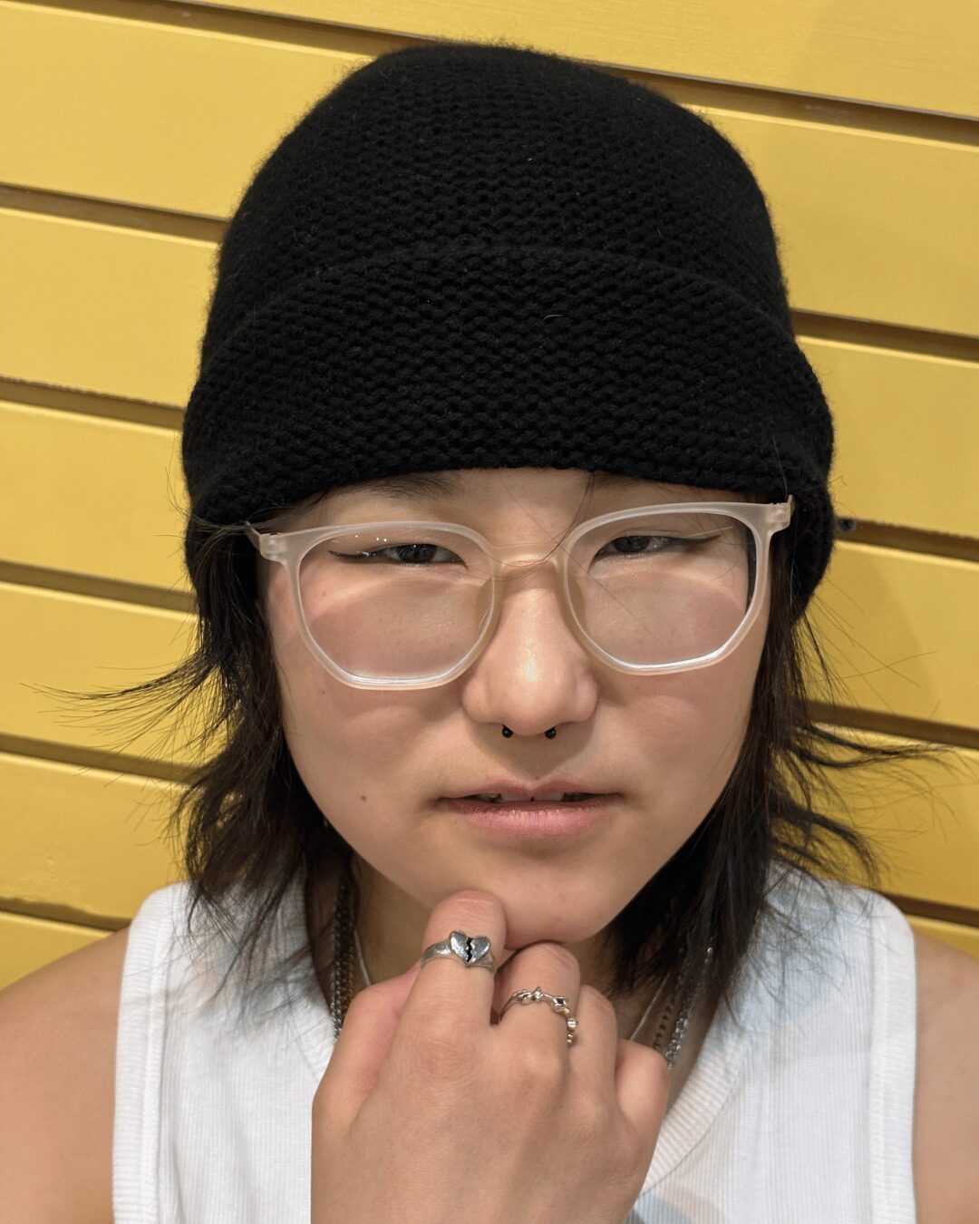 Cashmere Black Beanie - image 2