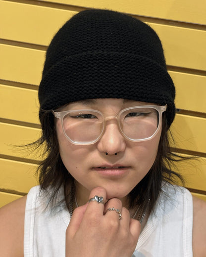Cashmere Black Beanie - image 2