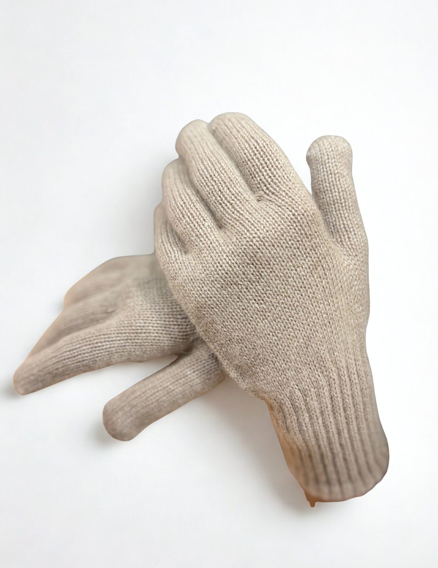 Classic Camel Wool Gloves - image 2