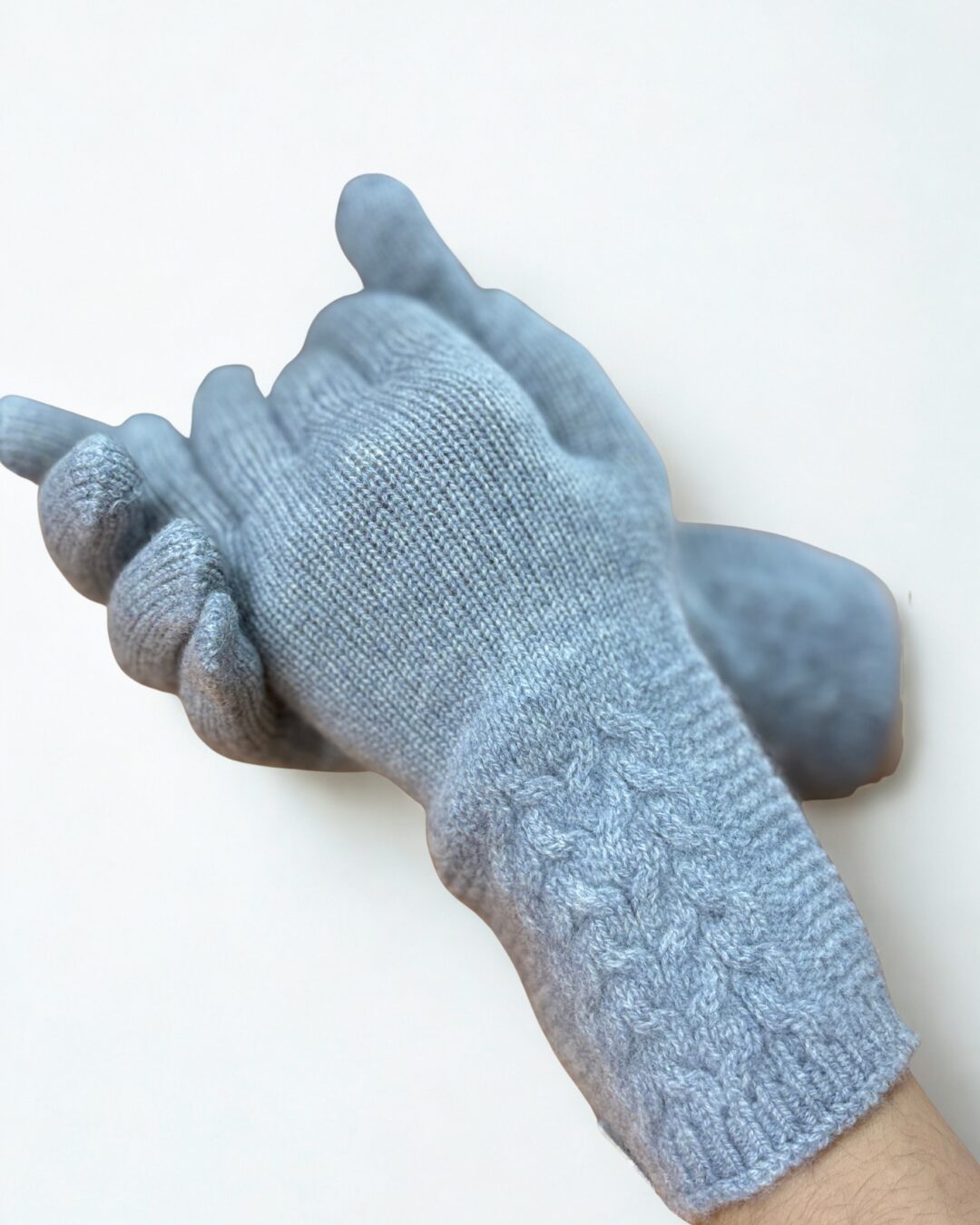 Classic Knit Cashmere Gloves - image 2