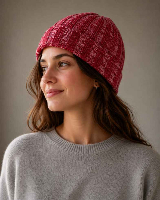 Red Cashmere Beanie