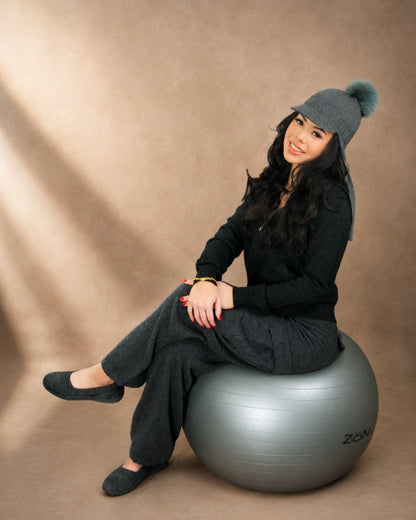 Cashmere Cardigan Zip Hoodie