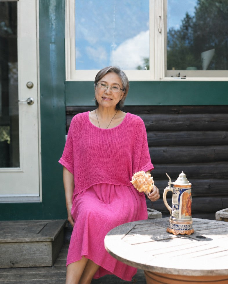 Women’s Italian Cotton Two-Piece Top & Skirt Set