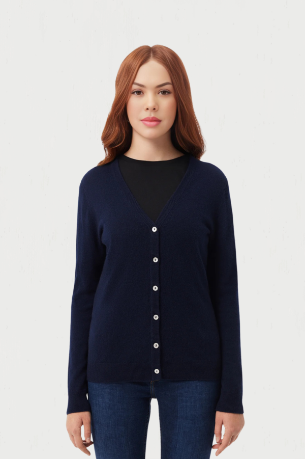 Classic Women V-Neck Cardigan - image 4