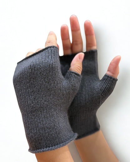Cashmere Fingerless Gloves - image 7