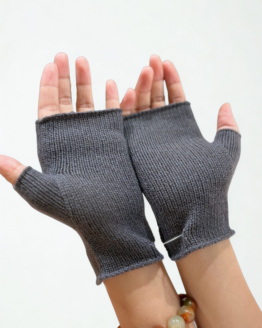 Cashmere Fingerless Gloves - image 6