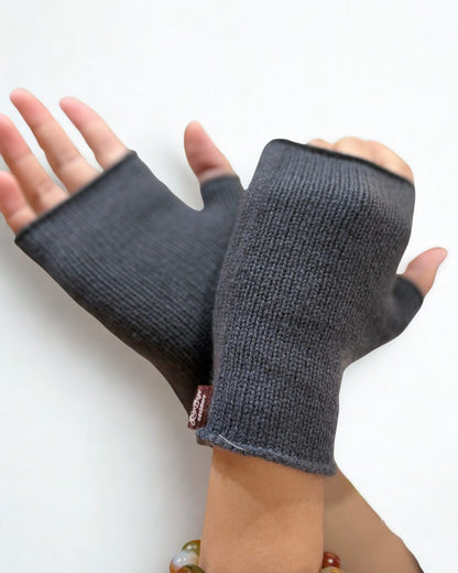 Cashmere Fingerless Gloves - image 8