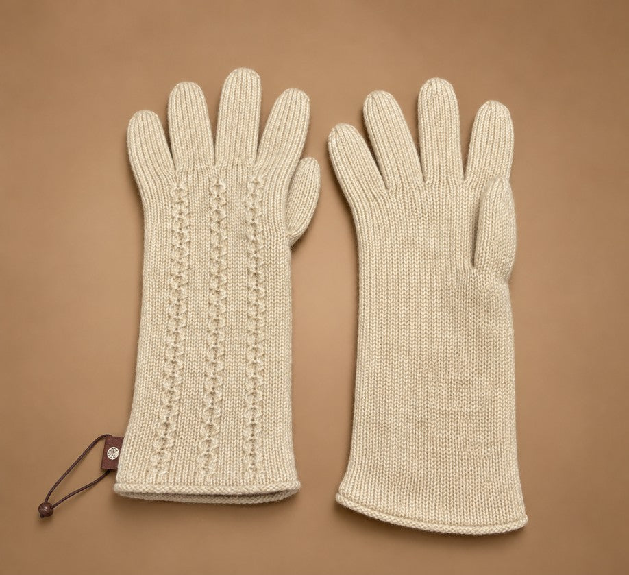 Cashmere Cable Pattern Gloves