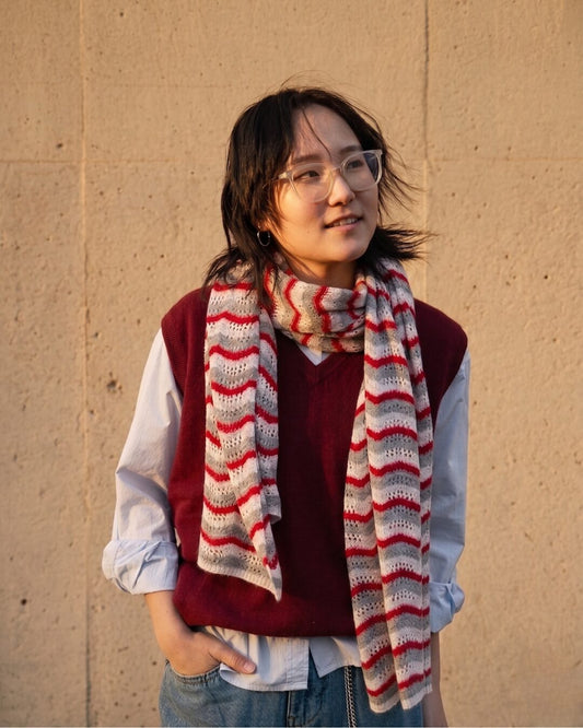 Wavy Knit Blanket / Shawl
