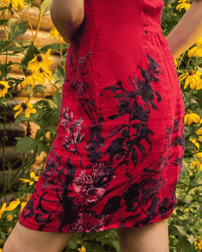 Floral Blossom Linen Dress - image 4