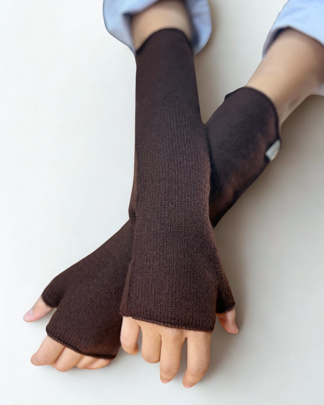 Cashmere Fingerless Gloves - image 11