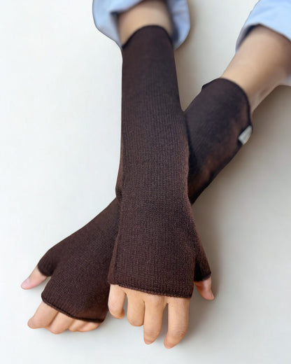 Cashmere Fingerless Gloves - image 11