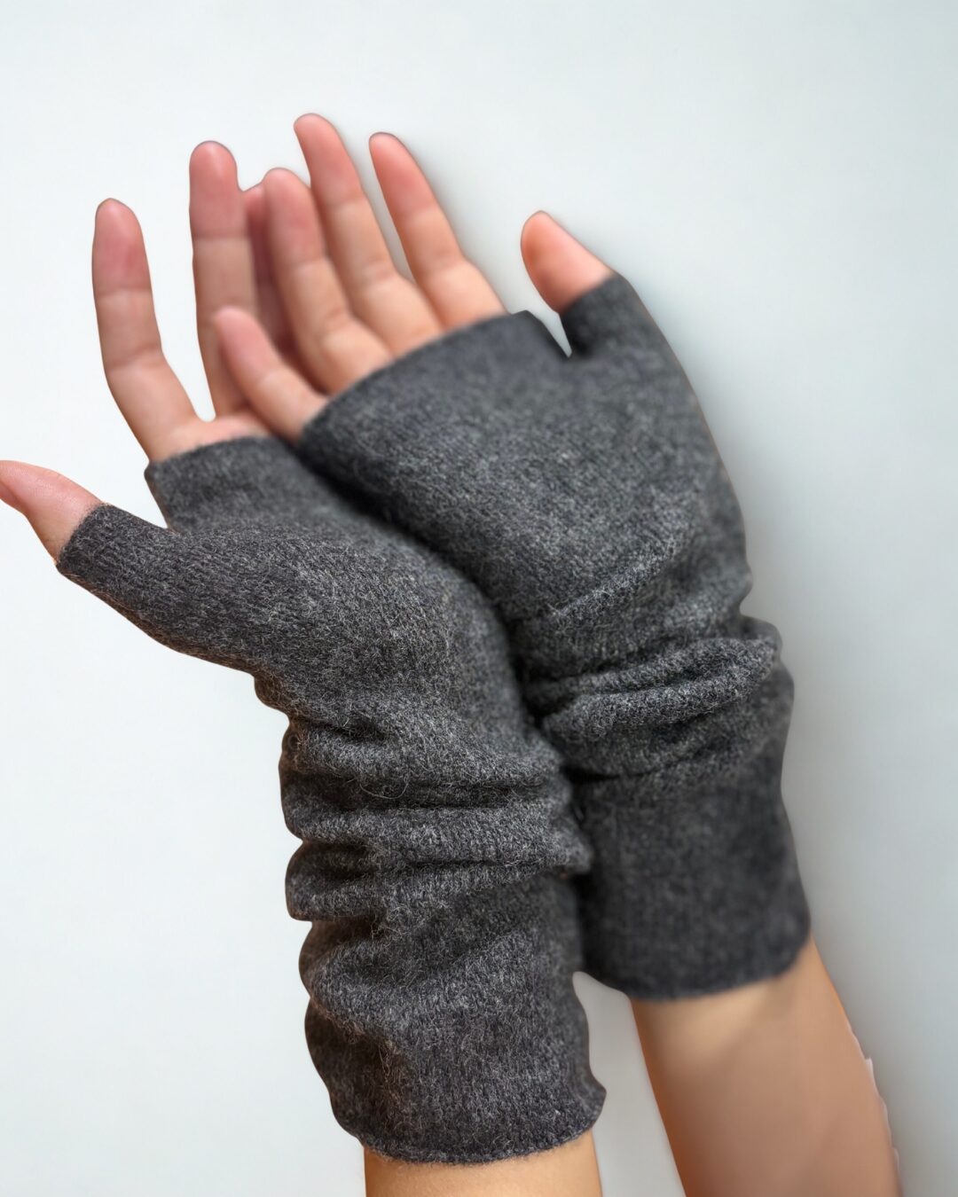 Cashmere Fingerless Gloves - image 3
