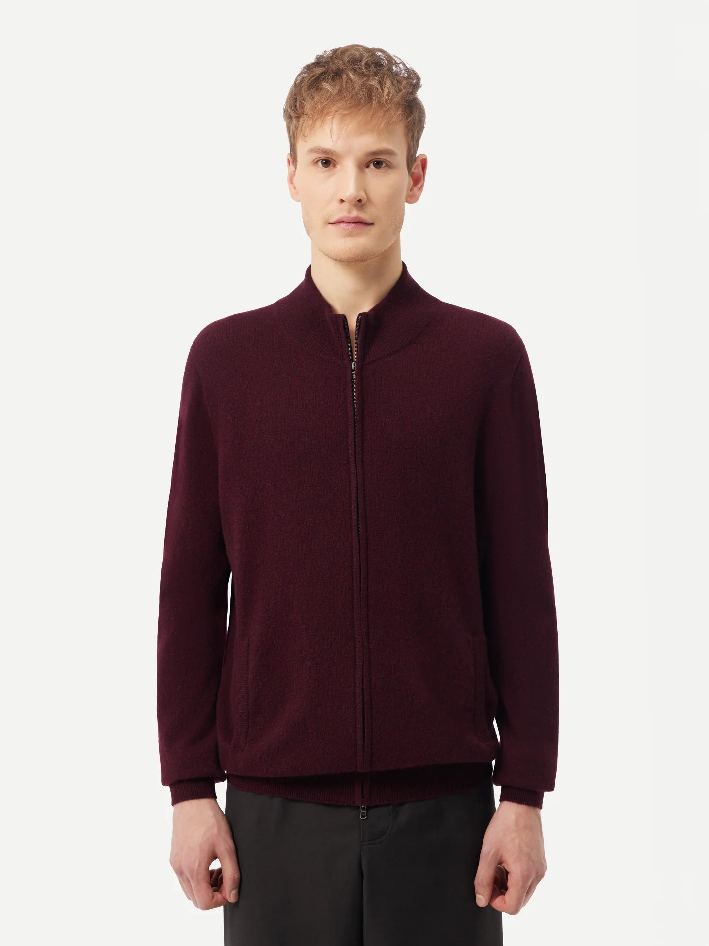 Cashmere Cardigan Men Zip - image 11
