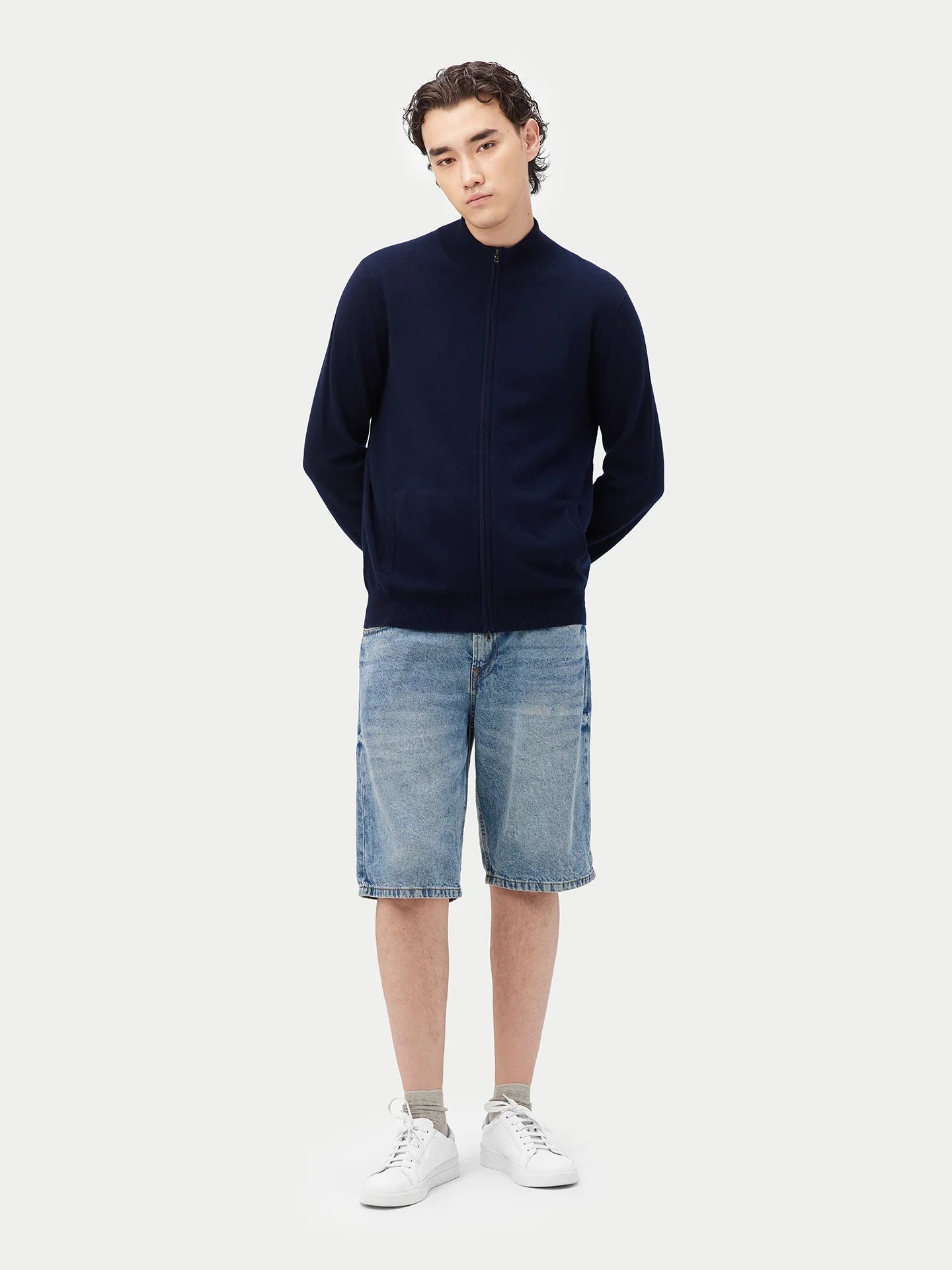Cashmere Cardigan Men Zip - image 5